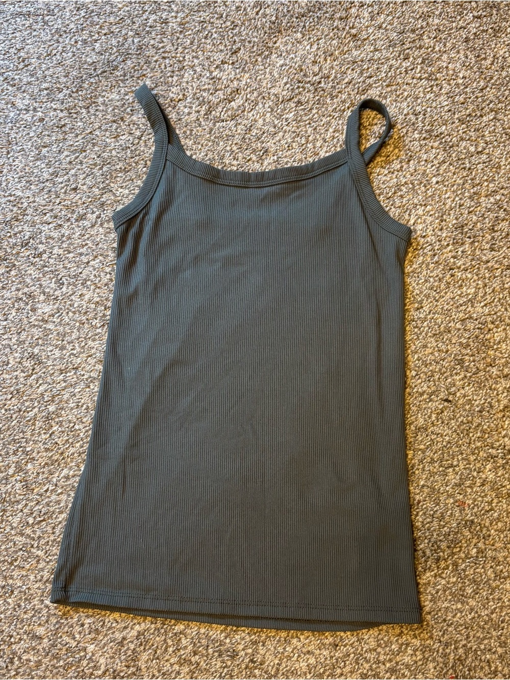 No Boundaries Olive Ribbed Tank Top